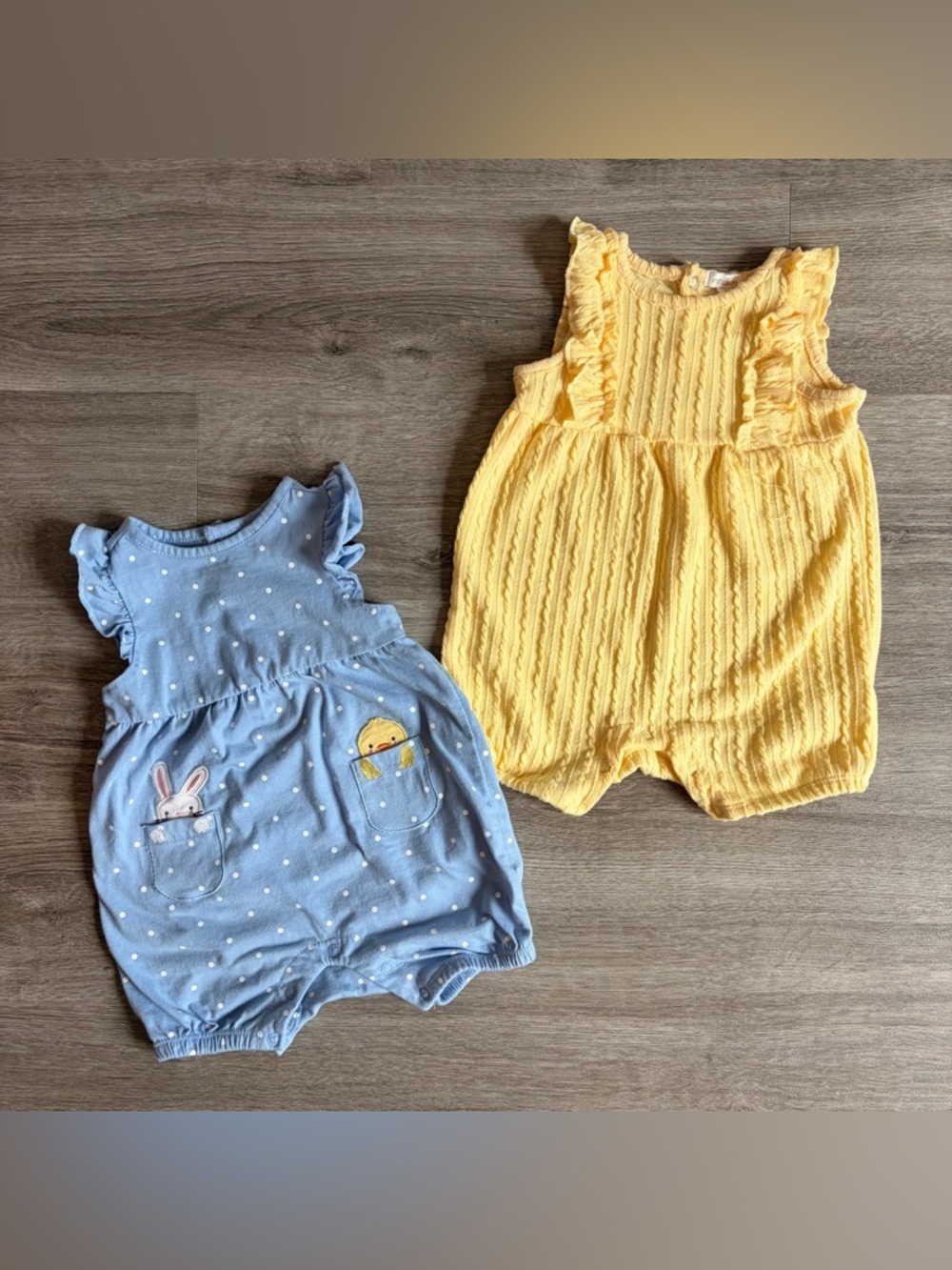 Minibean baby girls spring rompers